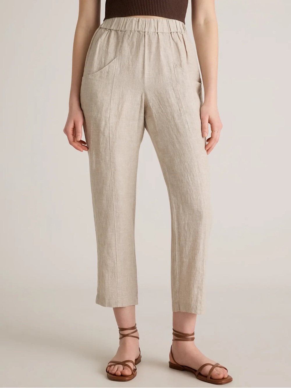 Quince 100% European Linen Tapered Ankle Pants XL